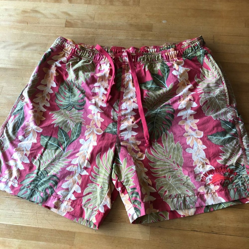 Tommy Bahama Relax Floral Aloha Allover Print Swim Shorts Size L
